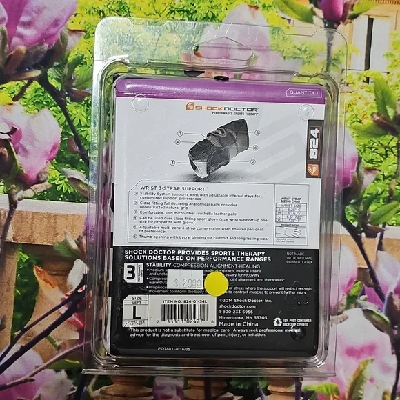 Shock Doctor Left Wrist 3 Strap Support Large New - Picture 2 of 3